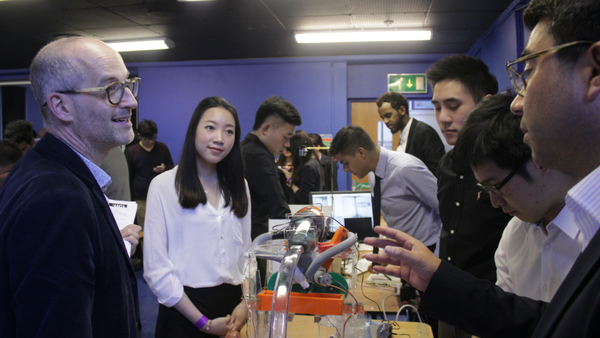 Professor Mark Miodownik assesses MSc projects at the UCL Mechanical Engineering Summer Sessions