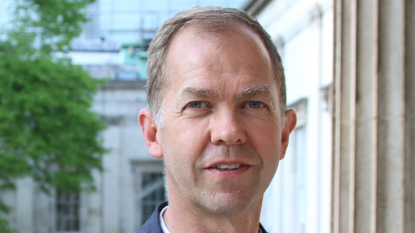 Professor Peter Lee on the UCL portico